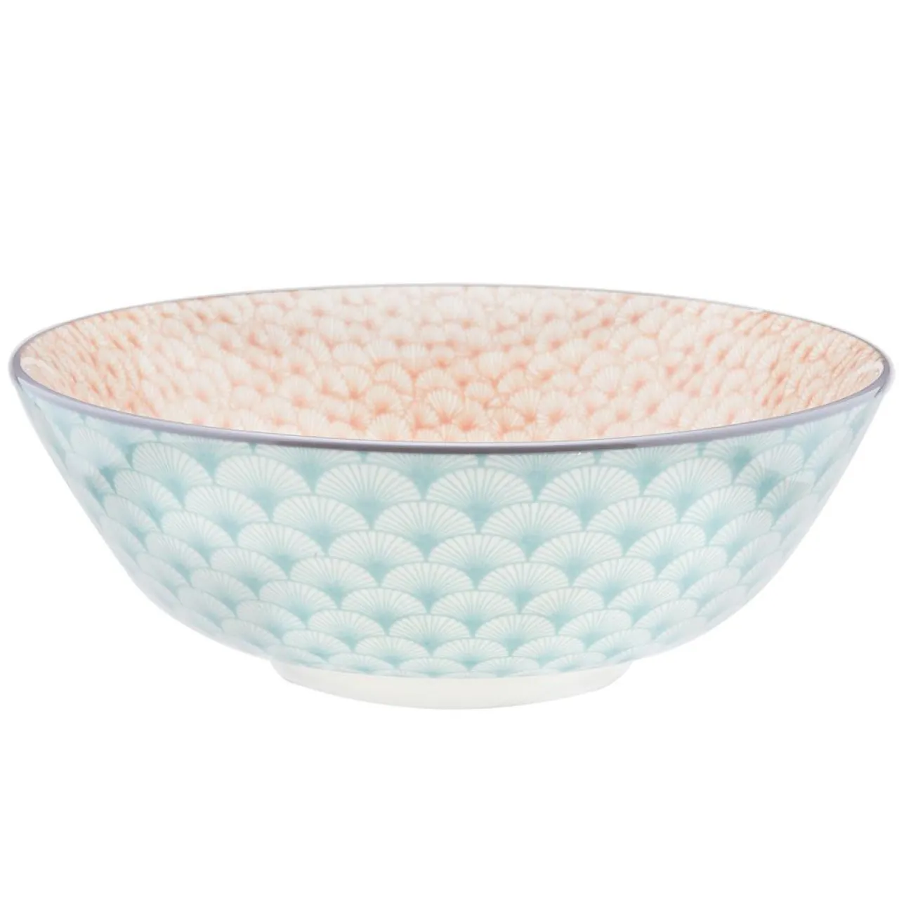 6 Bols Pattern Pastel rose pastel/bleu pastel/vert pastel - D.21 cm