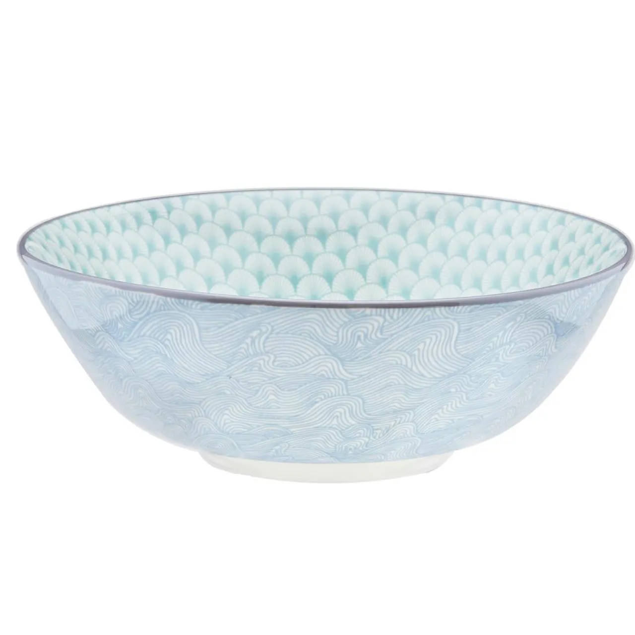 6 Bols Pattern Pastel rose pastel/bleu pastel/vert pastel - D.21 cm