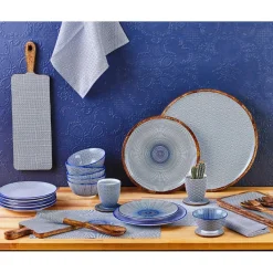 6 Bols petit-déjeuner Pattern Dark blue bleu foncé - D.15 cm