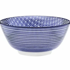 6 Bols petit-déjeuner Pattern Dark blue bleu foncé - D.15 cm