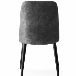 4 Chaises Dallas anthracite - 50x90x49 cm