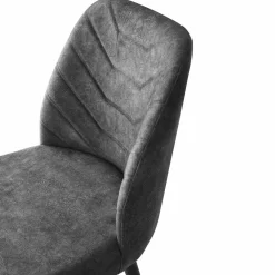 4 Chaises Dallas anthracite - 50x90x49 cm