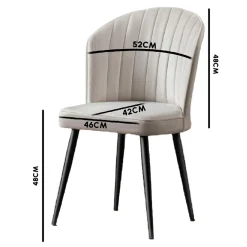 4 Chaises Rubi noires - 52x85x42 cm