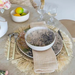 6 Coupelles Corfou600Ml En Grès Bleu