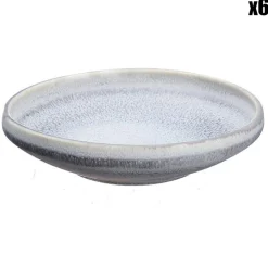 6 Coupelles en Grès Stone gris clair - 20 cl