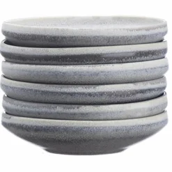 6 Coupelles en Grès Stone gris clair - 20 cl