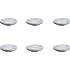 6 Coupelles en Grès Stone gris clair - 20 cl