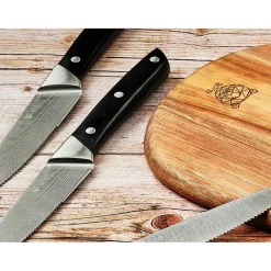 6 Couteaux à steak Erling inox mat - 26x3x1 cm