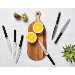 6 Couteaux à steak Jona inox mat - 24x2x1 cm