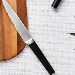 6 Couteaux à steak Jona inox mat - 24x2x1 cm