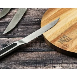 6 Couteaux à steak Loki inox mat - 24x2x1 cm