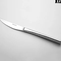 12 Couteaux de steak Signature argentés - 23 cm