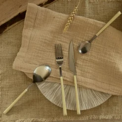 6 Couteaux de table Colorama crème - 23.5 cm