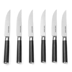 6 Couteaux Steel noirs