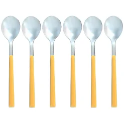 6 Cuillère à café Colorama safran - 16.5 cm