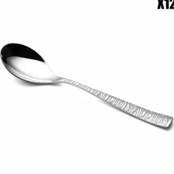 12 Cuillère à entremets Signature argentées - 18.5 cm