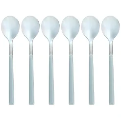 6 Cuillères à café Colorama grises - 16.5 cm