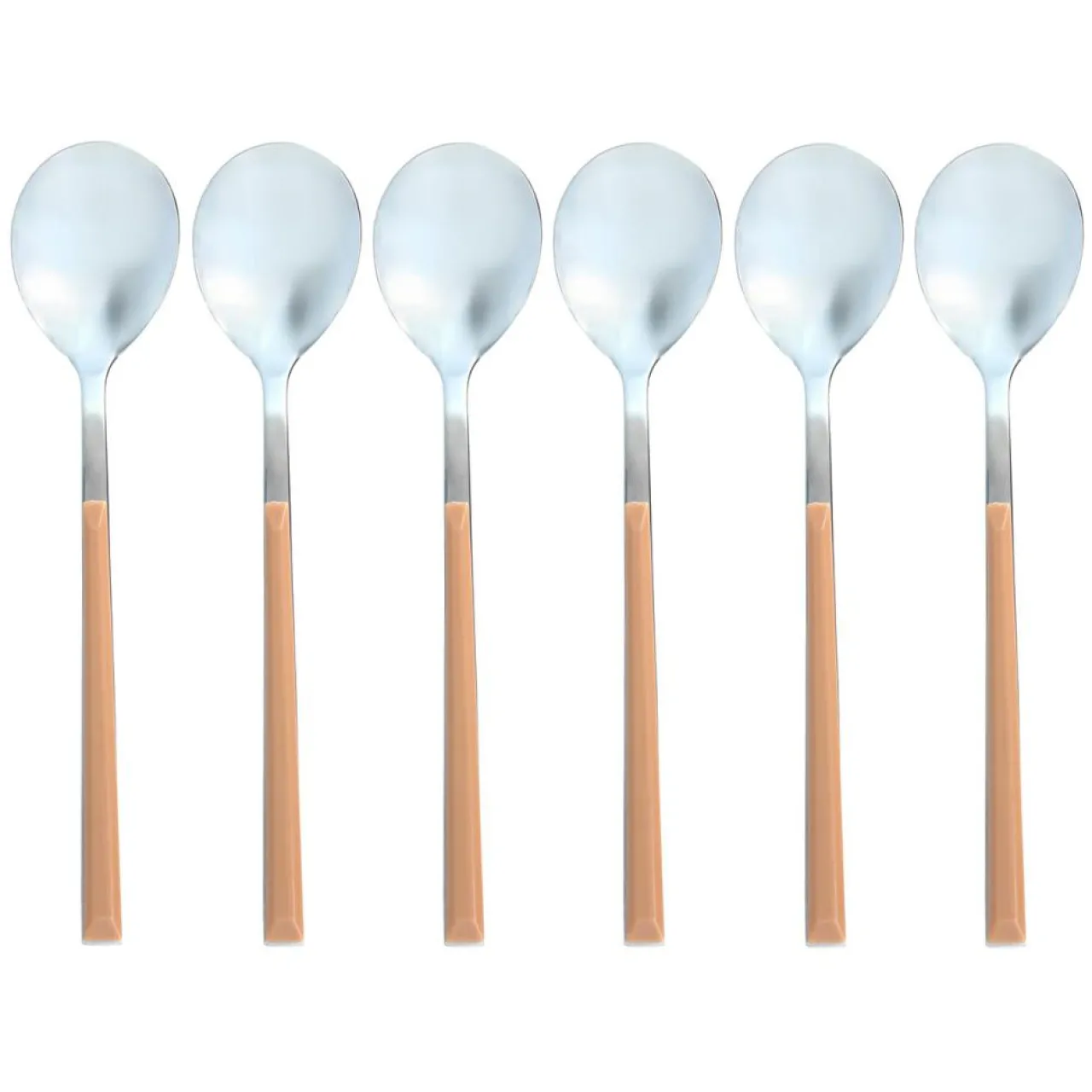 6 Cuillères de table Colorama noisette - 21.5 cm