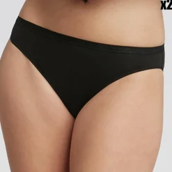 2 Culottes échancrées Coton Bio noires
