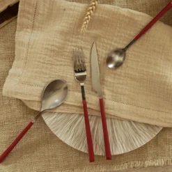 6 Fourchettes de table Colorama magenta - 21 cm