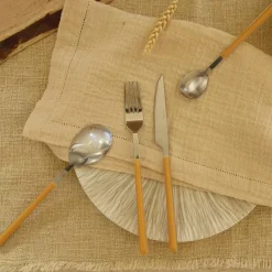 6 Fourchettes de table Colorama safran - 21 cm