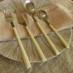 6 Fourchettes de table Colorama crème - 21 cm