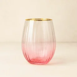 4 Gobelets Gatsby59Cl En Verre Rose