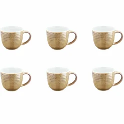 6 Mugs Cosmos beige/blanc nacré - 30 cl