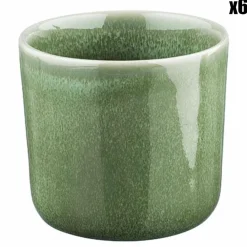 6 Mugs en Grès Magma verts - 20 cl