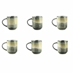6 Mugs Genesis bleu/gris kaki - 40 cl
