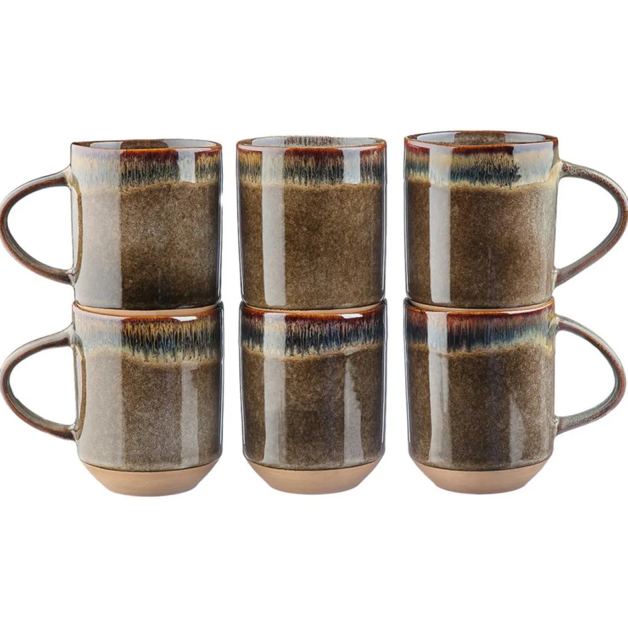 4 Mugs Genesis marron volcanique - 40 cl