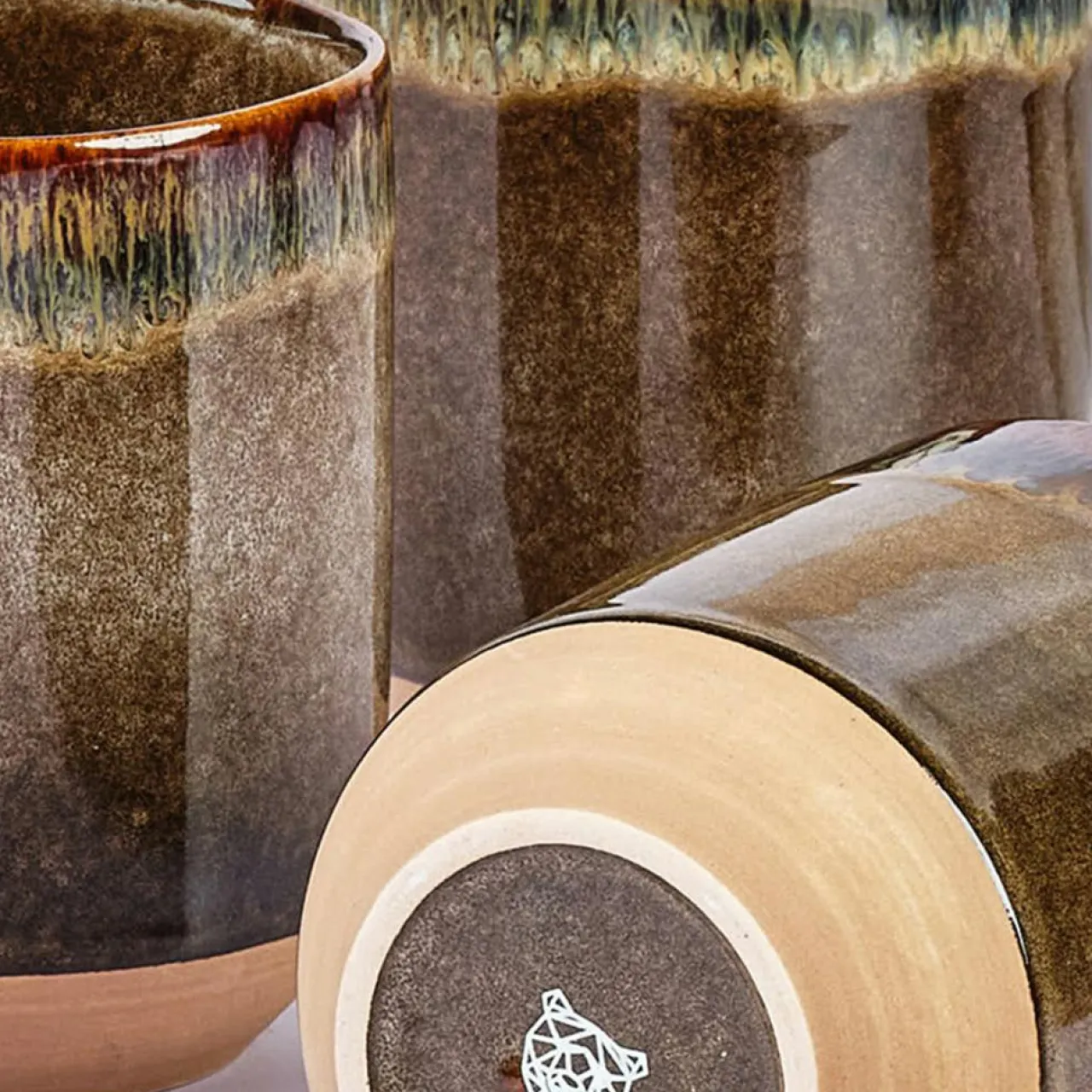 4 Mugs Genesis marron volcanique - 40 cl