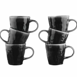 6 Mugs Moon noirs - 40 cl