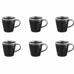 6 Mugs Moon noirs - 40 cl