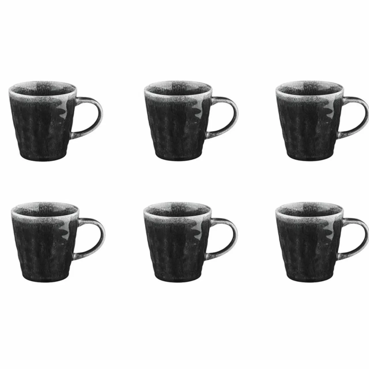 6 Mugs Moon noirs - 40 cl