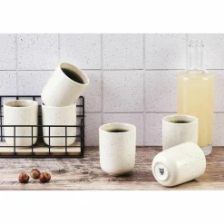 6 Mugs Oxygen gris/vert bouteille/beige - 30 cl
