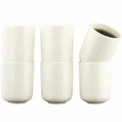 6 Mugs Oxygen gris/vert bouteille/beige - 30 cl