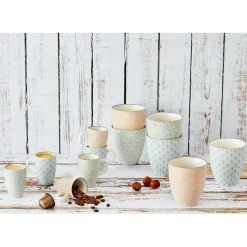 6 Mugs Pattern Pastel rose pastel/bleu pastel/vert pastel - 30 cl