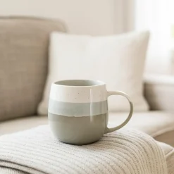 6 Mugs Riga VertAmande 44Cl En Grès