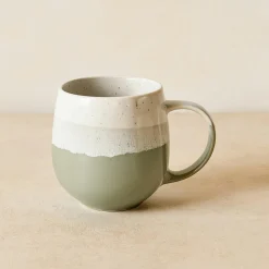 6 Mugs Riga VertAmande 44Cl En Grès