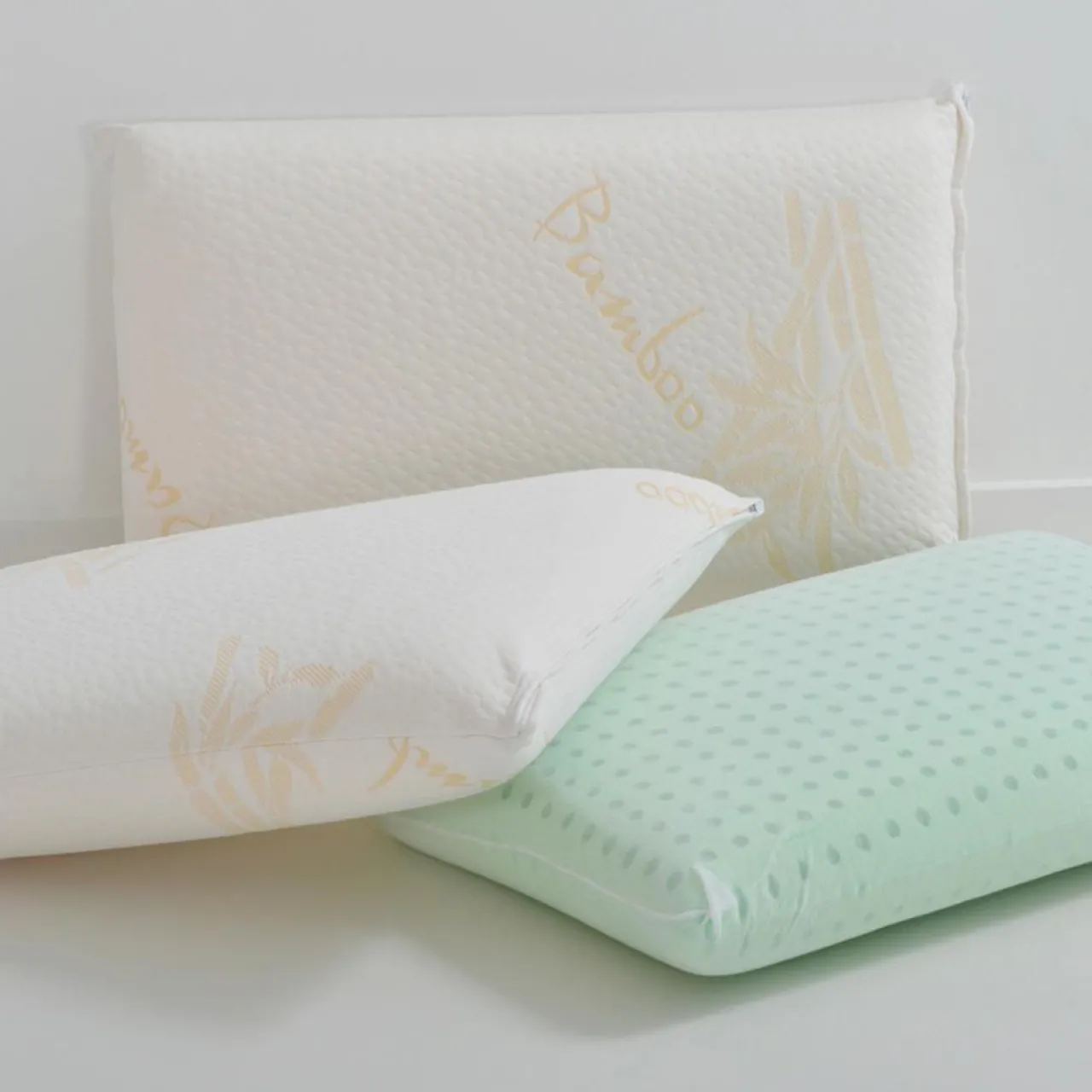 4 Oreillers à Mémoire de forme BIO blancs - 40x60 cm