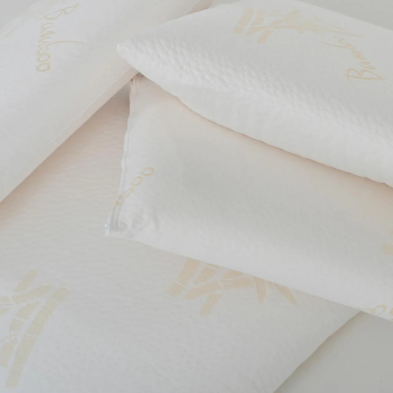 4 Oreillers à Mémoire de forme BIO blancs - 40x60 cm