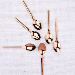 6 Petites cuillères Emund cuivrées