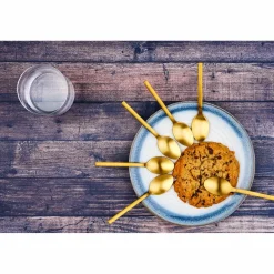 6 Petites cuillères Emund dorées