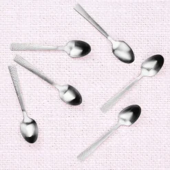 6 Petites cuillères Finn inox mat