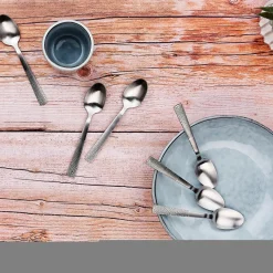 6 Petites cuillères Finn inox mat