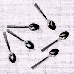 6 Petites cuillères Finn noires