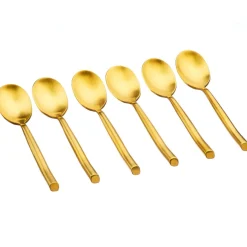 6 Petites cuillères Knut dorées