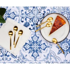 6 Petites cuillères Knut dorées