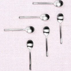 6 Petites cuillères Knut inox mat